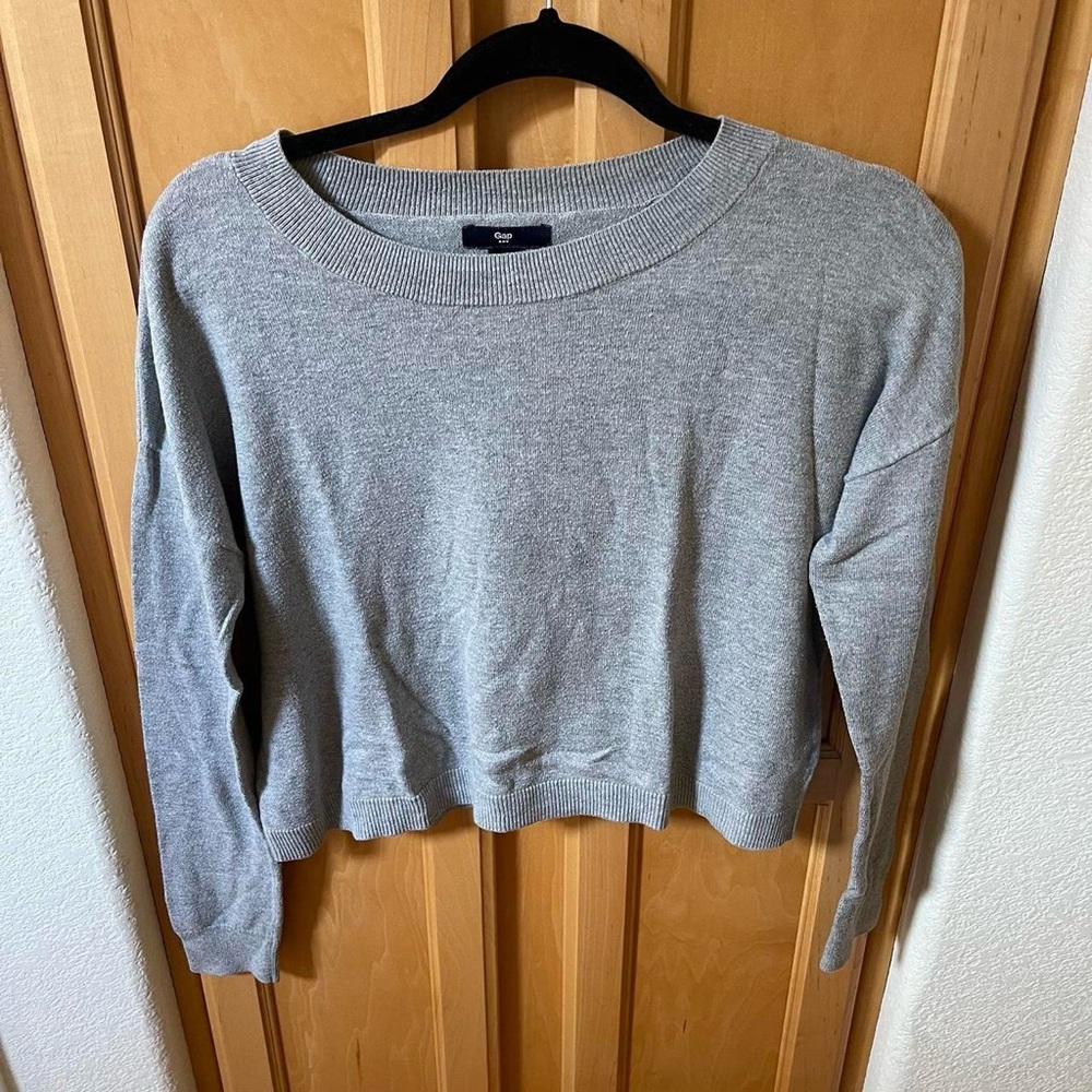 Women’s Gray GAP Long Sleeve Sweater Top Size Small